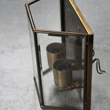 Wall sconce in brass and glass