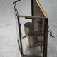 Wall sconce in brass and glass
