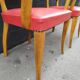 Pair of red vintage bridge armchairs