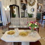 Travertine coffee table 70s