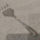 Silver plated fish serving fork, Ercuis goldsmith, laurels