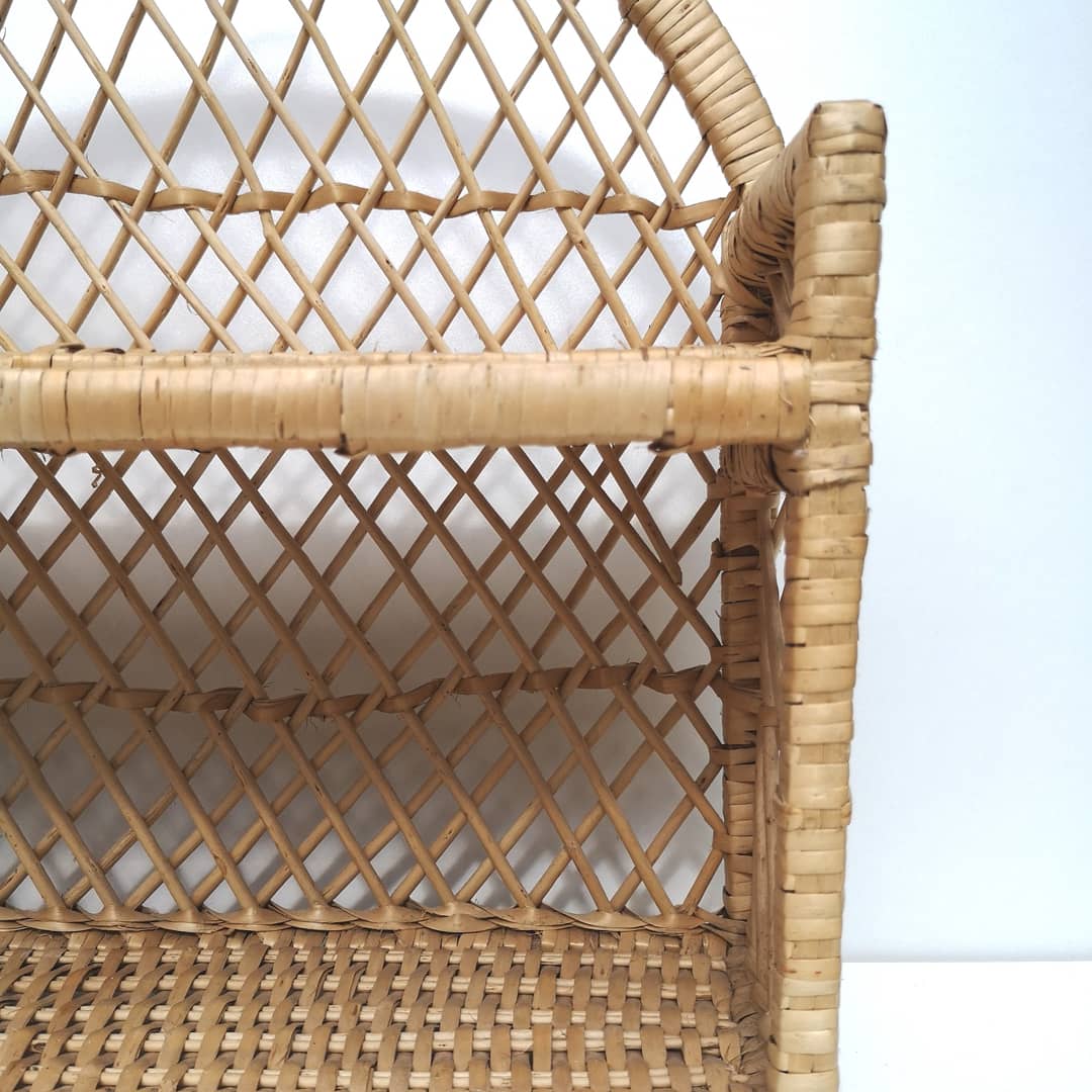 Vintage rattan shelf