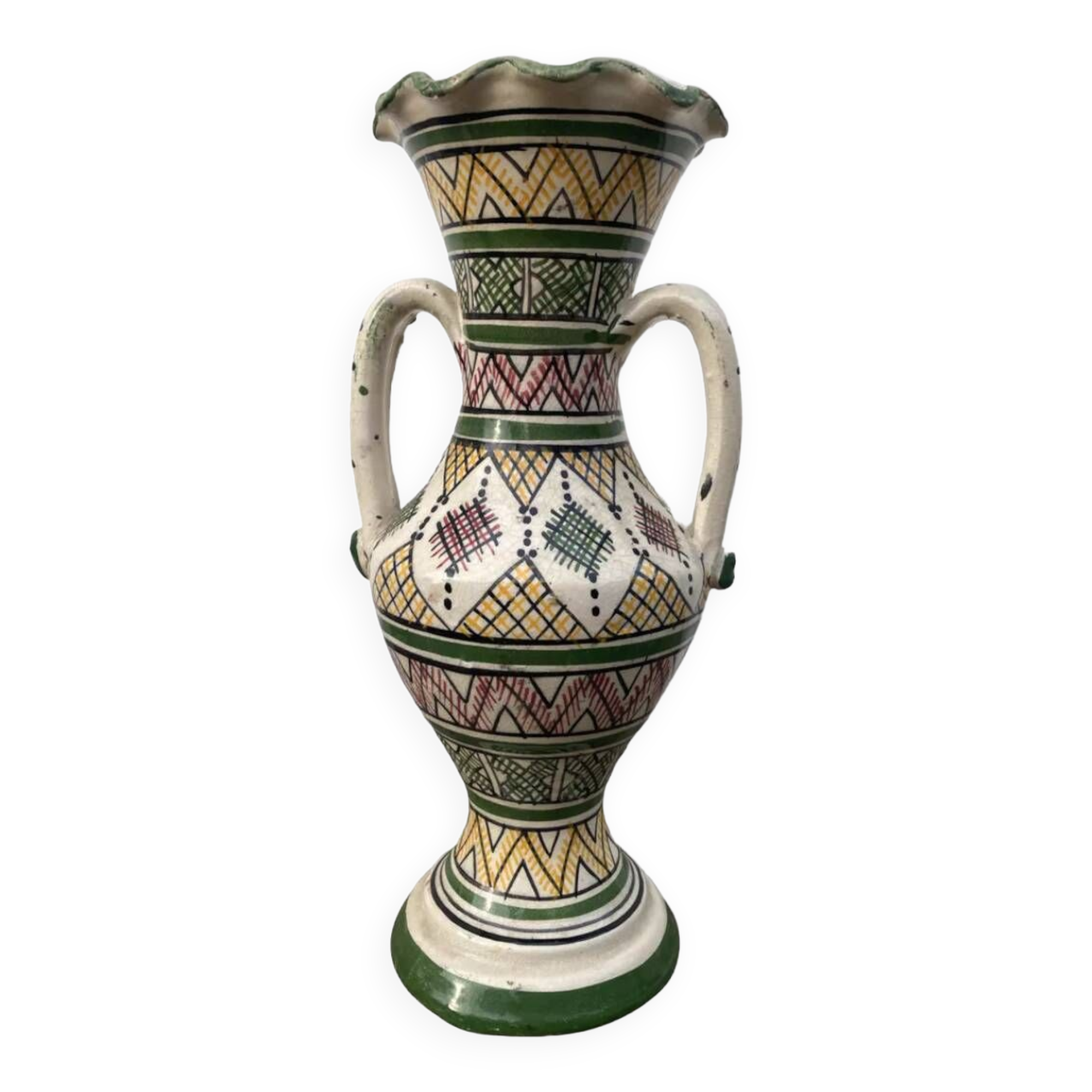 Moroccan artisanal safi vase