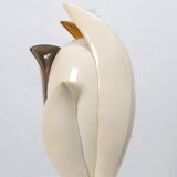 Floral vintage desk lamp by Francis Brown