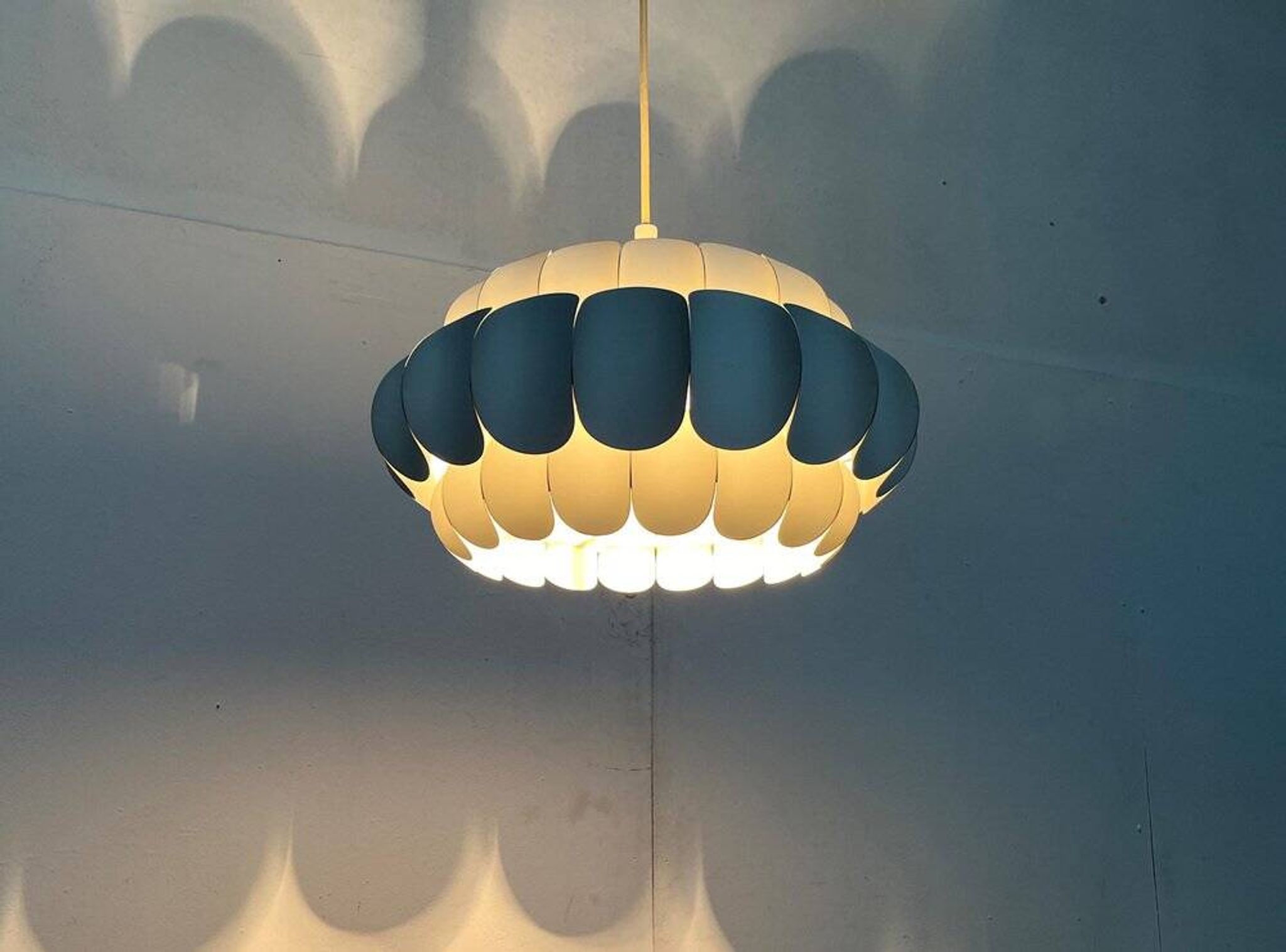 White metal suspension from the mid-century by H. Zender for Temde, 1960s.