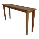 Fine console, side table or school table in wood with spindle legs 160 cm - Vintage retro