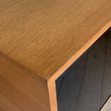 Vintage oak display cabinet bookcase