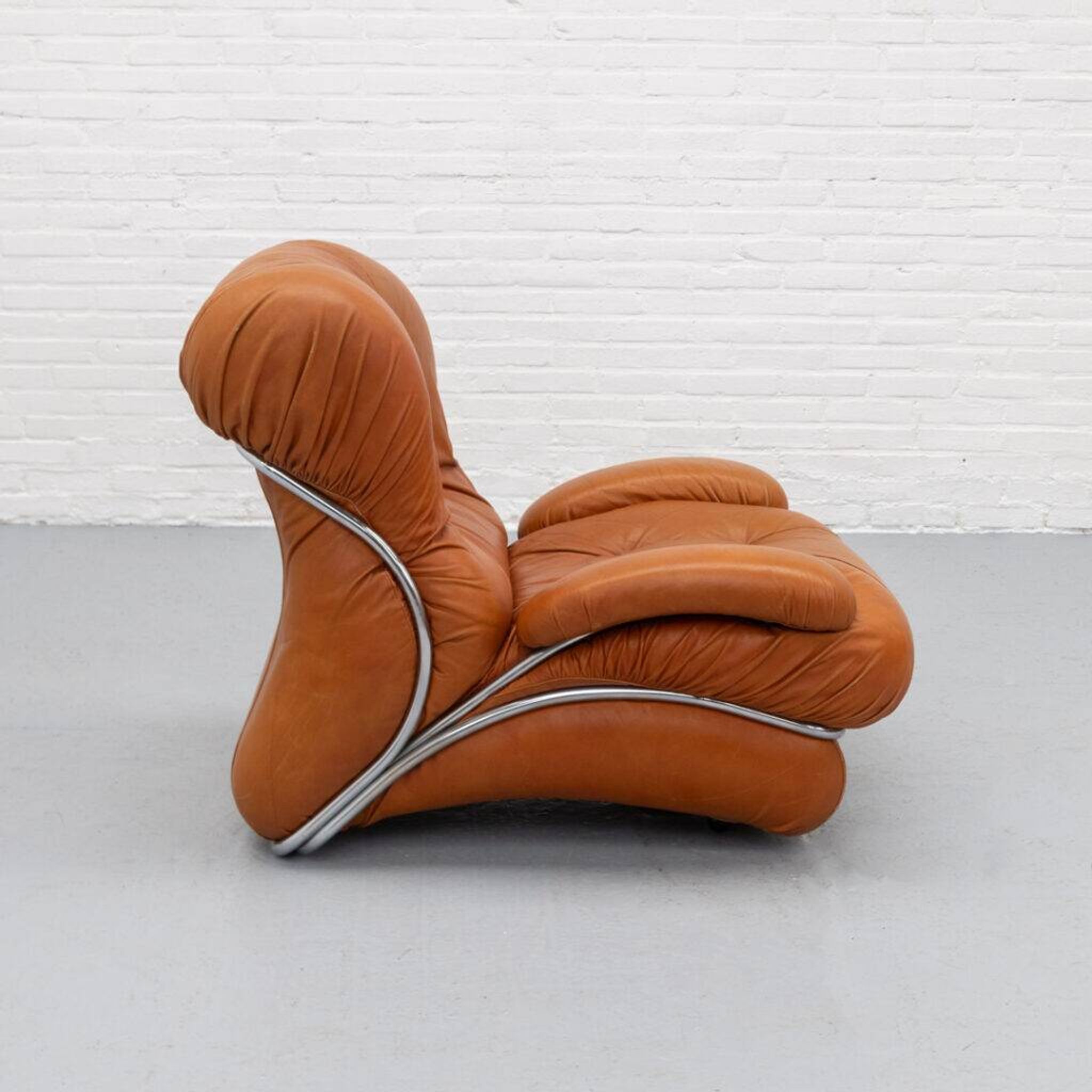 Italian Corolla lounge chair by I.P.E. 1970s