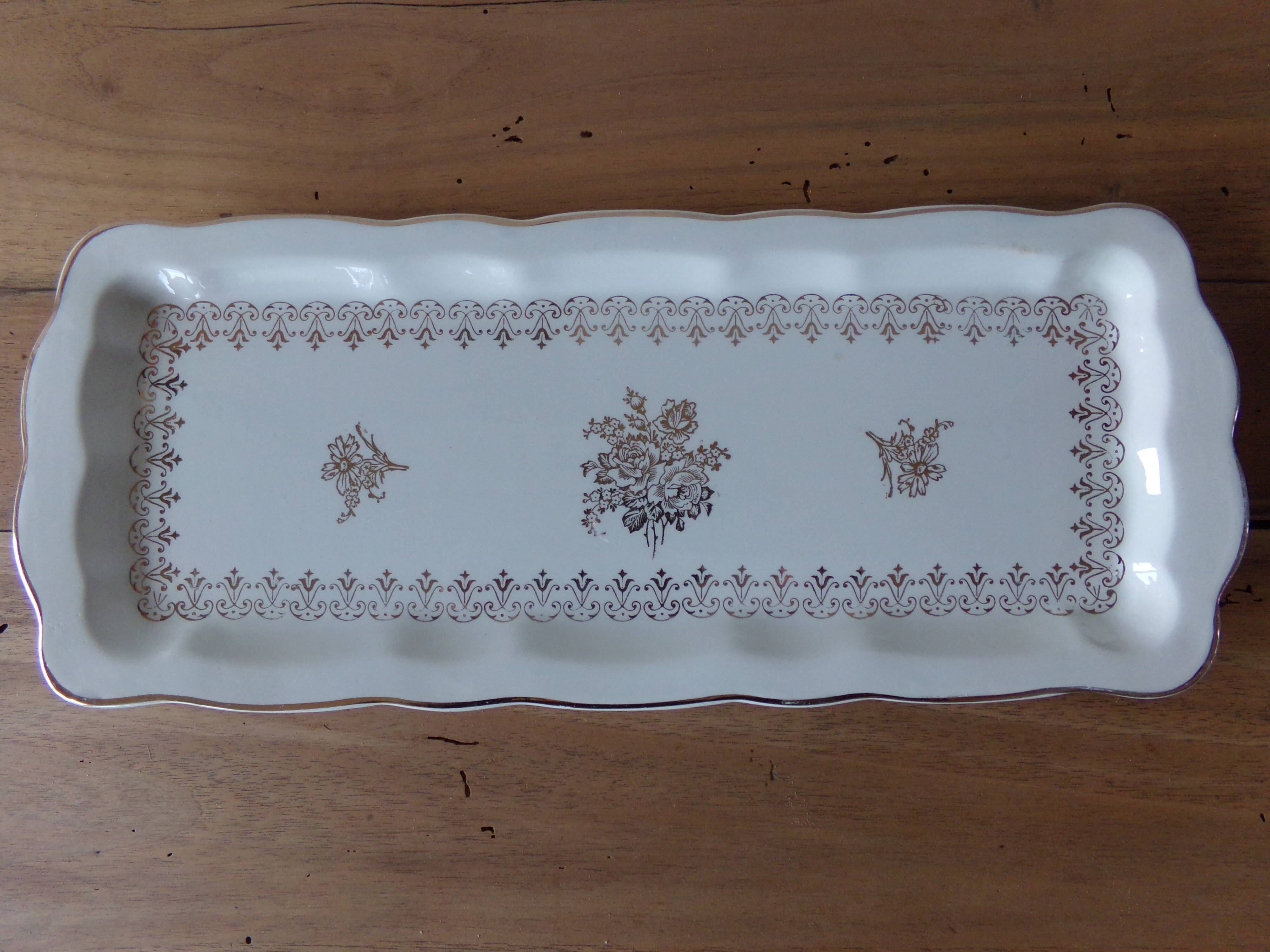 Cake dish platter Digoin Sarreguemines