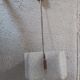 Hanging 3 teak and vintage perspex lights