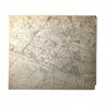 Old cardboard map of Paris - 14th Arrondissement