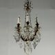 Gilt bronze cage chandelier decorated with cut crystal pendants circa 1900