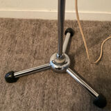 Lampadaire médical ou d’atelier des années 50-60 en métal chromé 