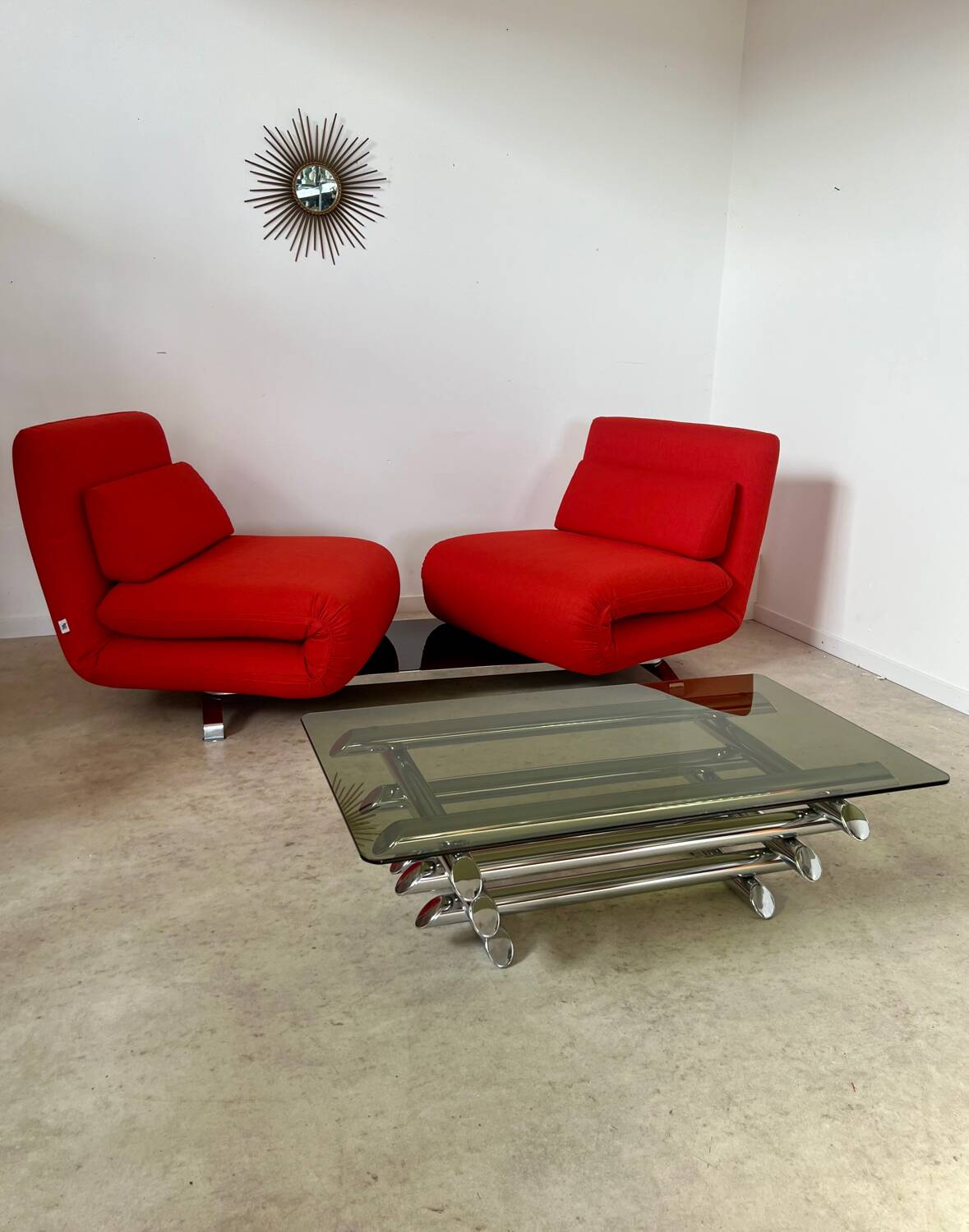 Canapé convertible 360° Le Vele Video design italien Futura 2 places rouge