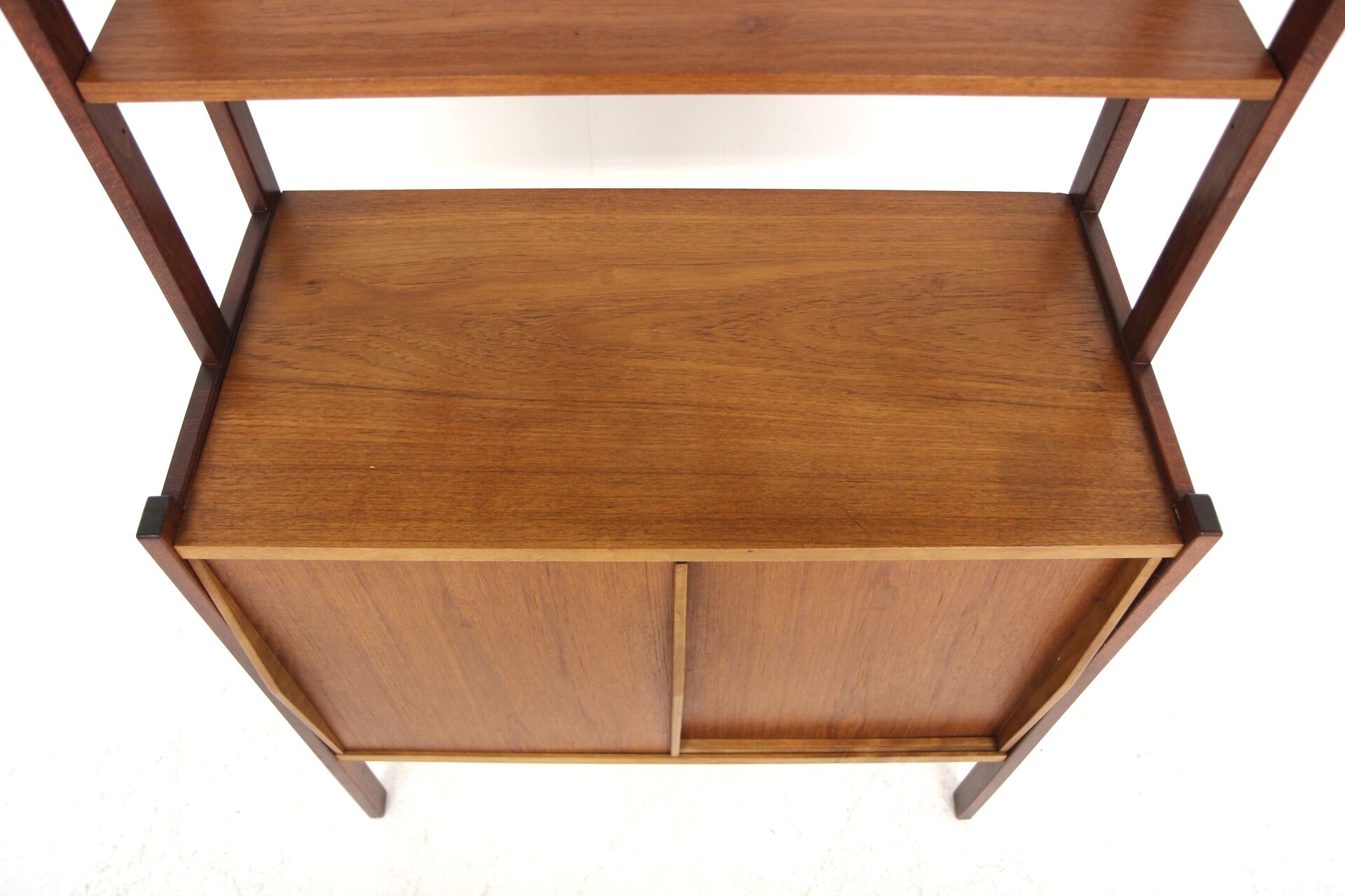 Scandinavian teak chest of drawers-bookcase, Sweden, 1950