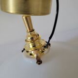 Brass and opaline wall lamp