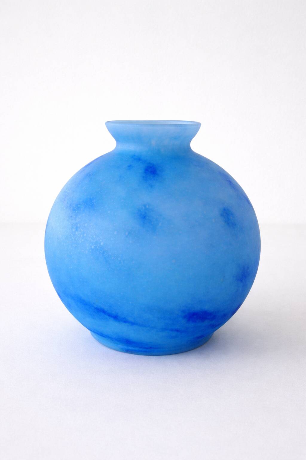 Round glass paste vase – Muller Frères Lunéville – Art Deco