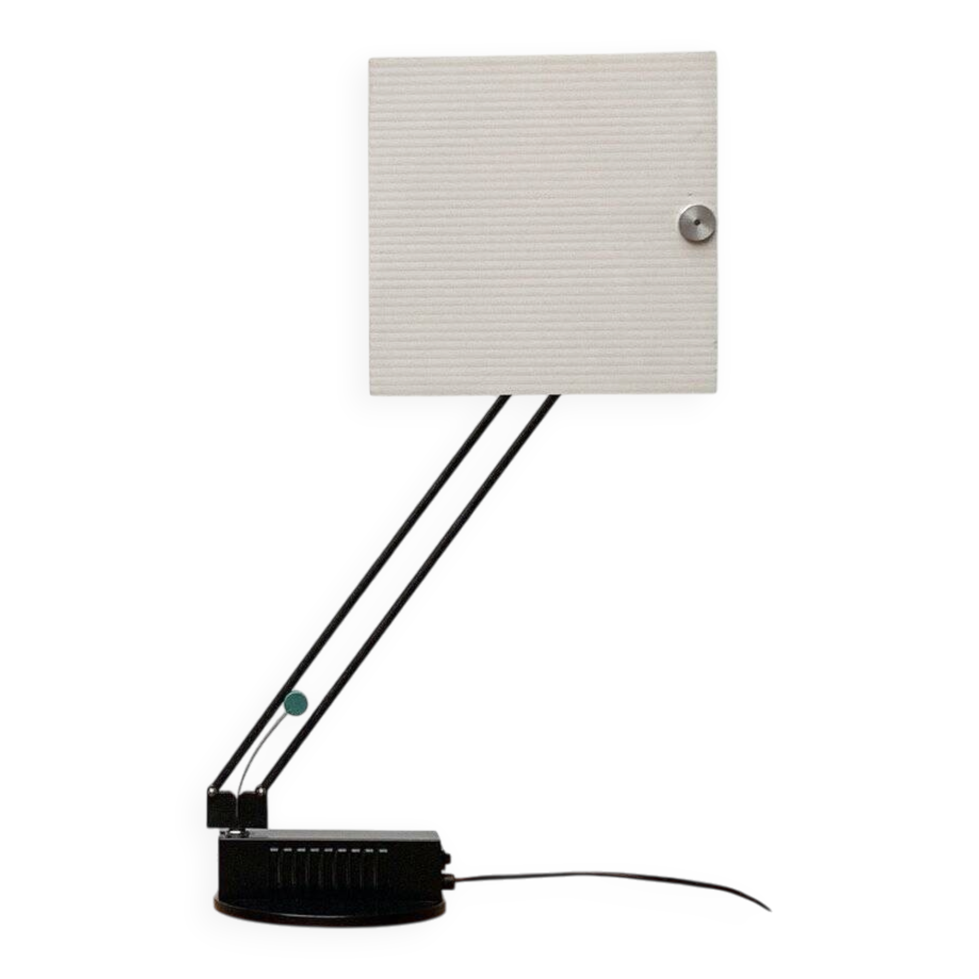 Postmodern table lamp W.O. by Sacha Ketoff for Aluminor, France, 1980s