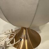 Table lamp from around 1960 with two original cocoon shades