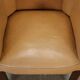 Vintage armchair in faux leather and painted beech, Italy, 1930s-1940s.
