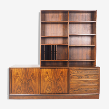 HP Hansen rosewood sideboard with bookcase, 1960's