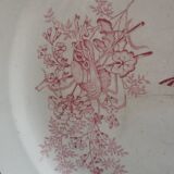 Plat rond en terre de fer rose, Faïencerie d'Onnaing
