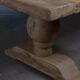 Large Monastère Soleil table in solid oak – 300 cm – Patinated finish