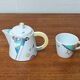 Teapot or coffee pot with cup from the German postmodern VIP collection by Seltmann Weiden, set of 2.