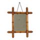 Antique Wooden Faux Bamboo Chinoiserie Mirror 40x34cm