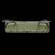 Grand portemanteau mural vintage en Formica vert et métal chromé