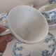 6 cups and saucers Rivanel in vintage 70's opaline
