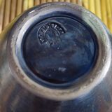 Black Enameled Ceramic Pitcher Signed MADOURA