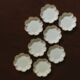 Set of eight small bread plates in white Limoges porcelain