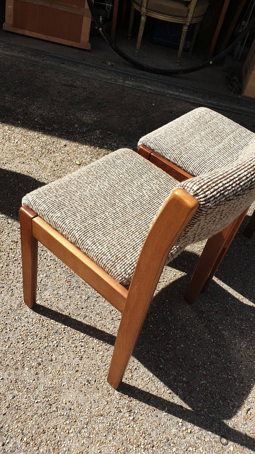 Pair of Scandinavian wool chairs