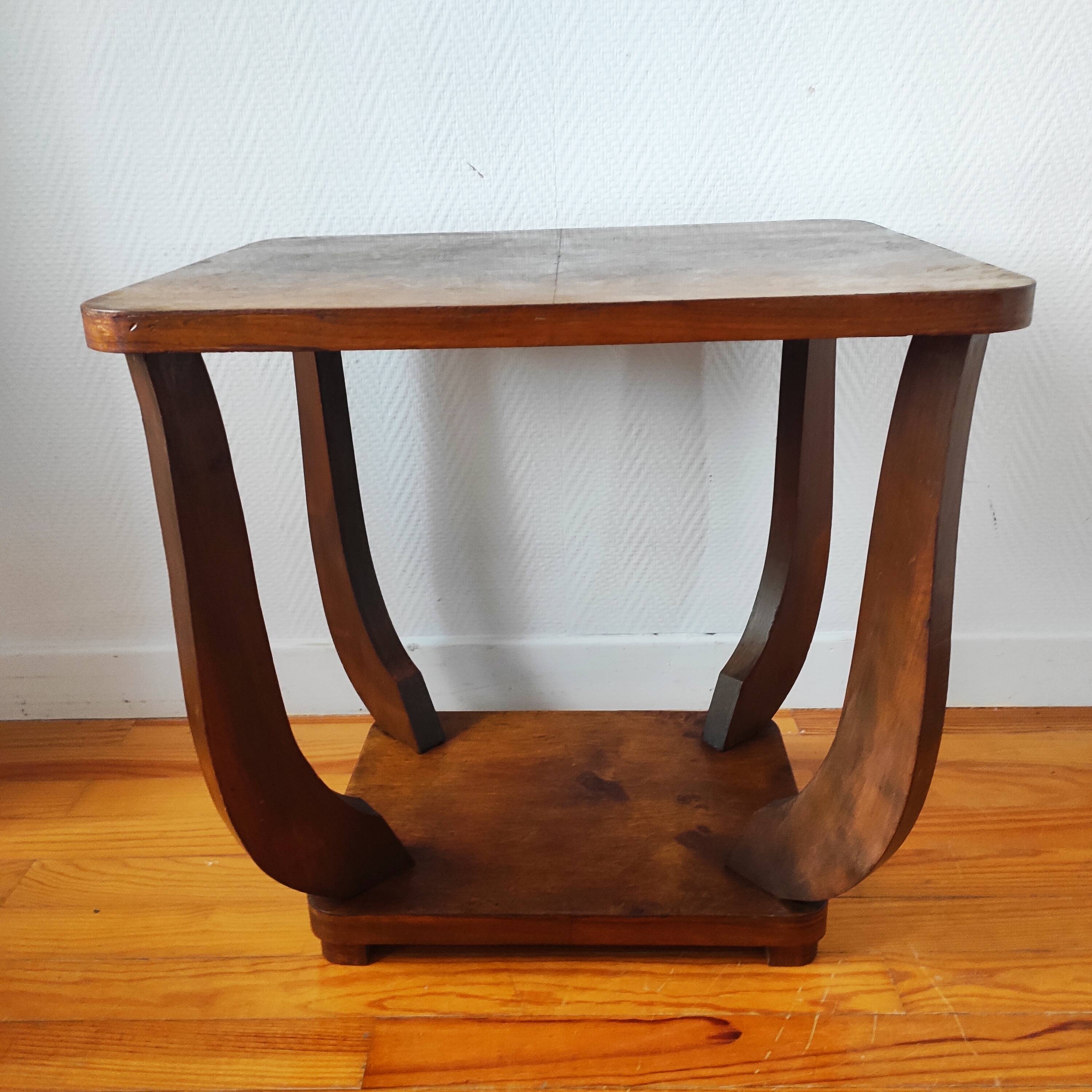 Art Deco wooden side table, circa 1940