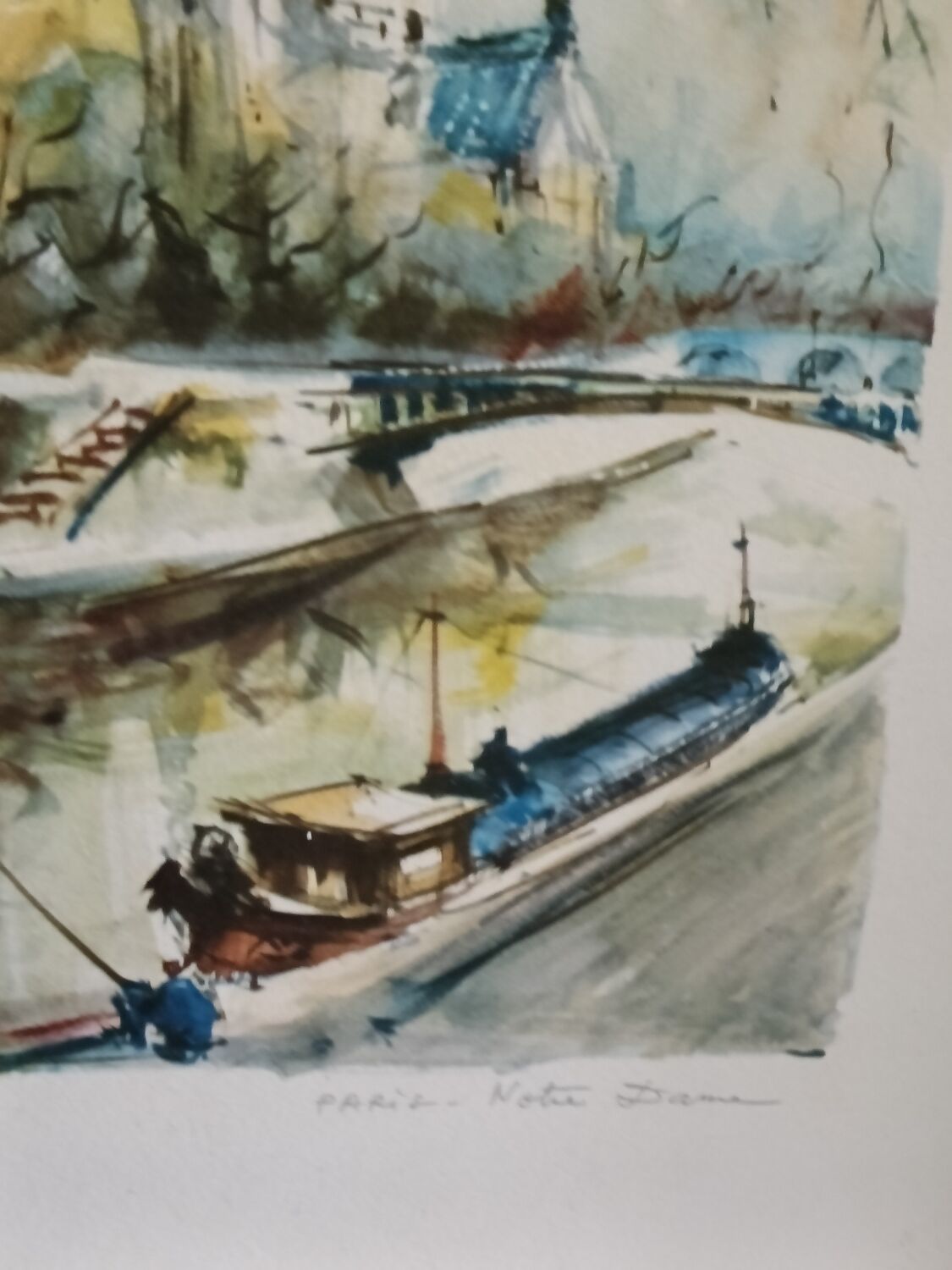 Lithograph Paris Notre Dame