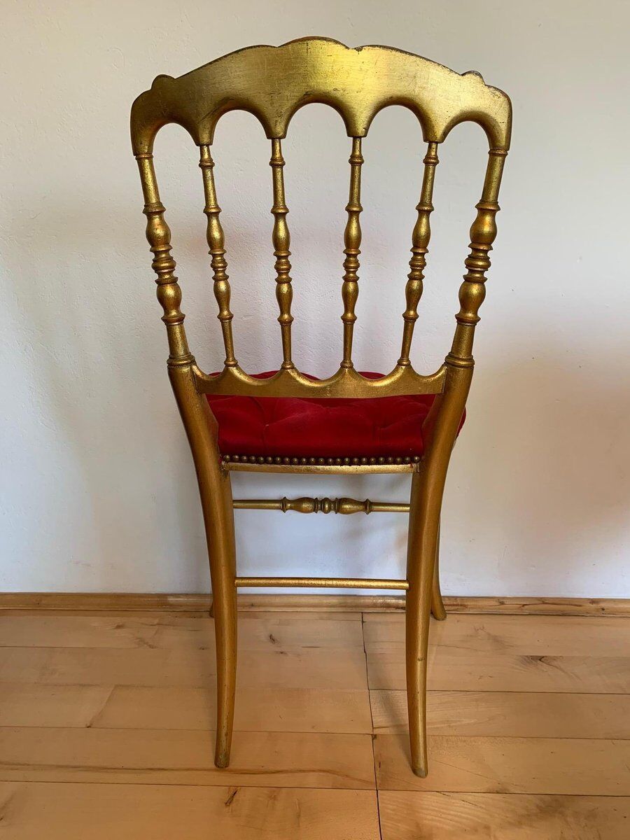 Chaise de salle à manger Chiavari italienne du 19ème siècle