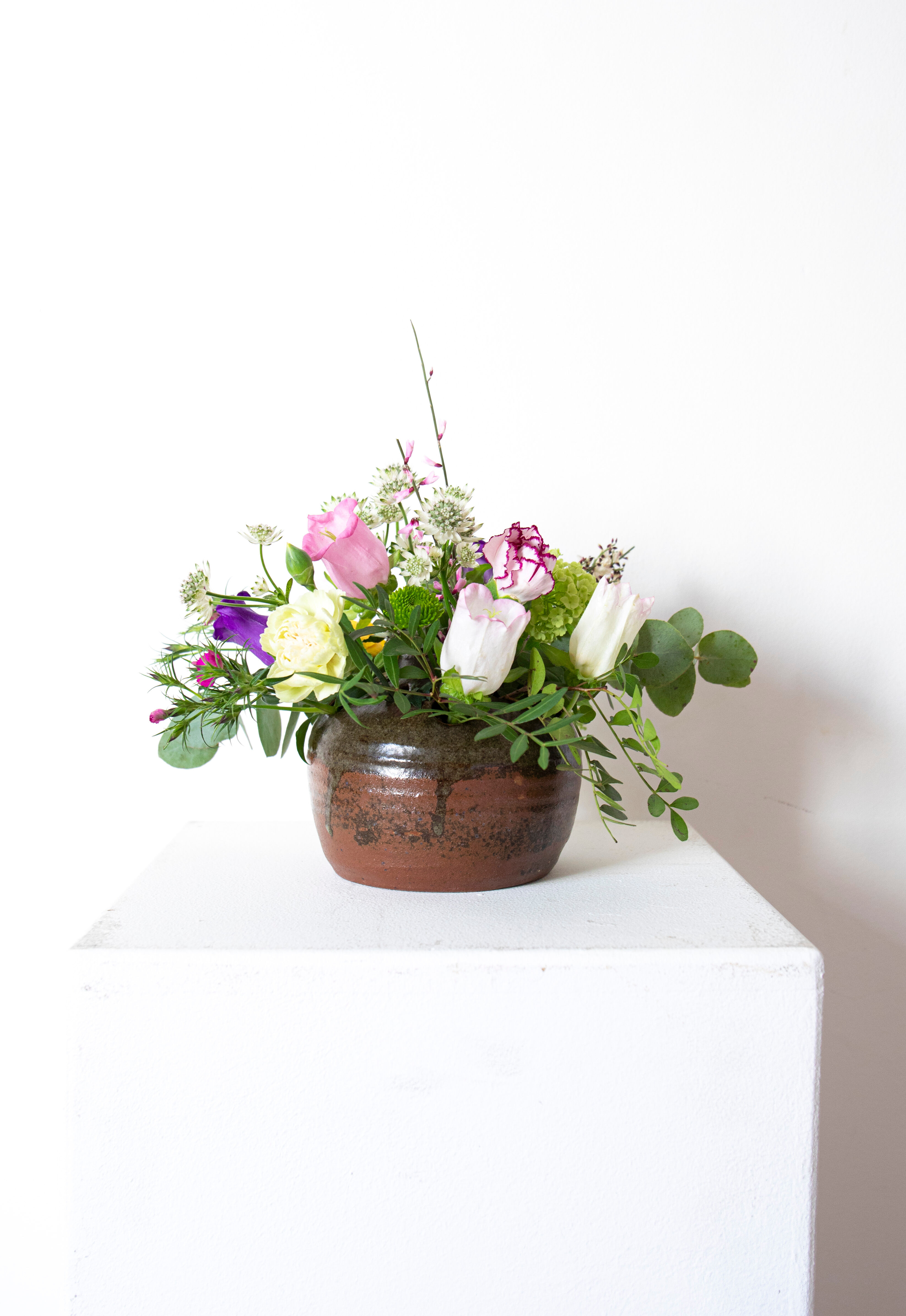 Fontgombault sandstone pic vase, 70s