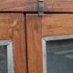 Old glass cabinet in wood and metal