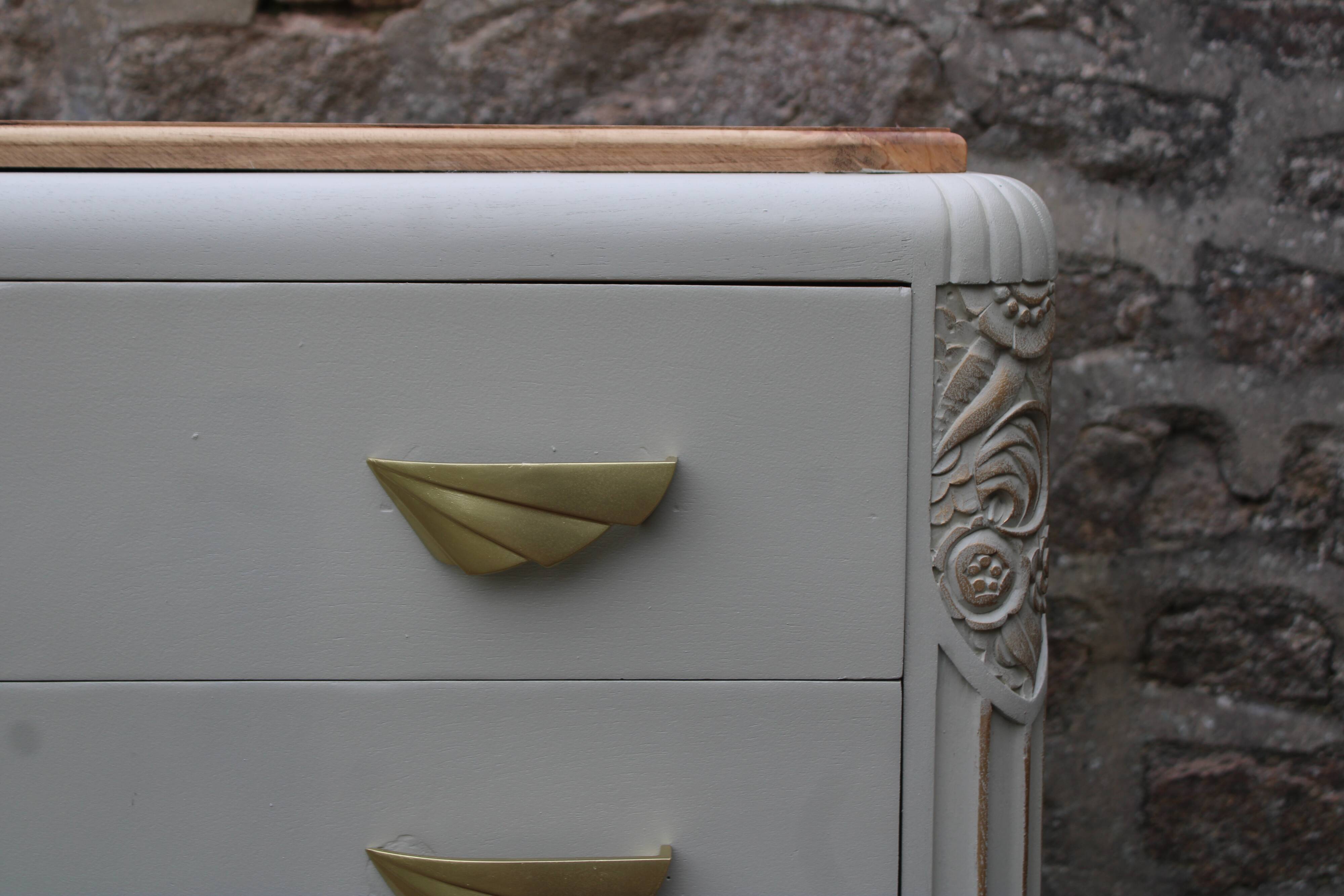 Antique art deco chest of drawers