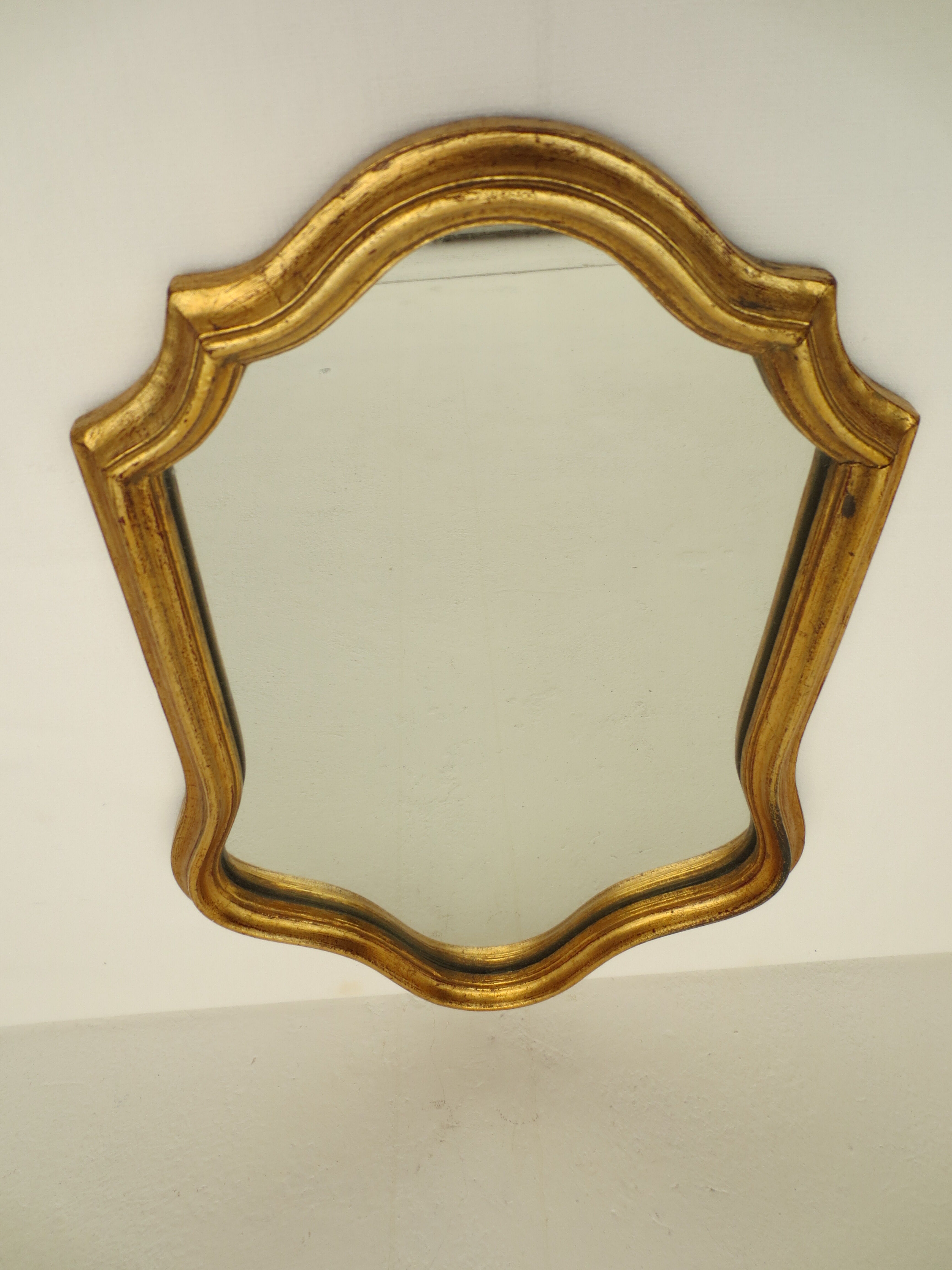 Ancien miroir de style  en bois tour doré, 41x27 cm