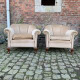 Pair of art deco shell armchairs
