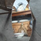 Oval beveled mirror