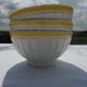 3 bols faience liseré jaune