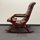 Chesterfield Brown Leather Rocking Chair