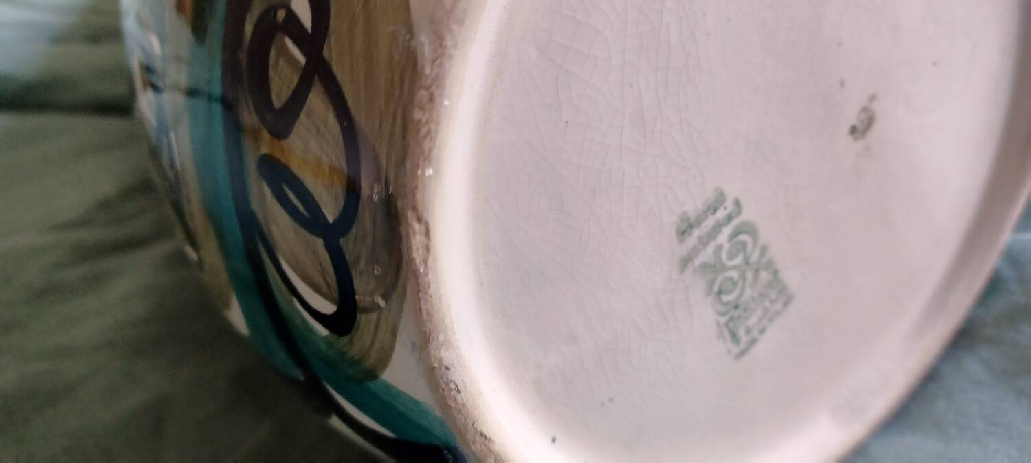 Large Polish vase Boleslawiec 60s
