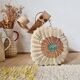 Panier ancien, besace en osier tressé - art populaire