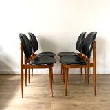 Series of four scandinavian chair model Pegasus by Baumann
