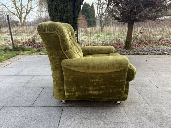 Fauteuil Velours Vert année 70