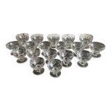 set of old chiseled glasses